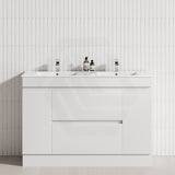2-Door 2-Mid-Drawer 1200/1500/1800mm Freestanding Bathroom Vanity Kickboard Single/Double Multi-Colour Cabinet Only