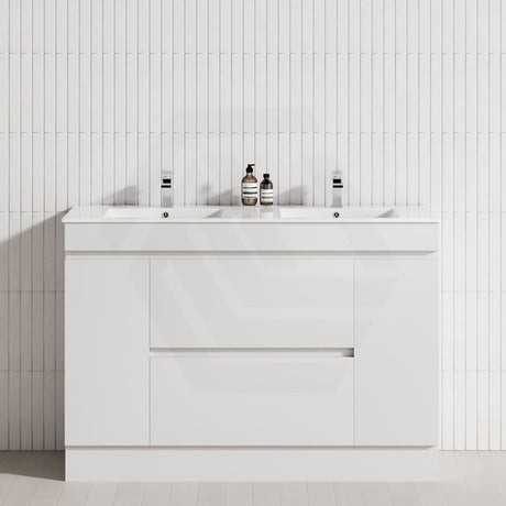 2-Door 2-Mid-Drawer 1200/1500/1800mm Freestanding Bathroom Vanity Kickboard Single/Double Multi-Colour Cabinet Only