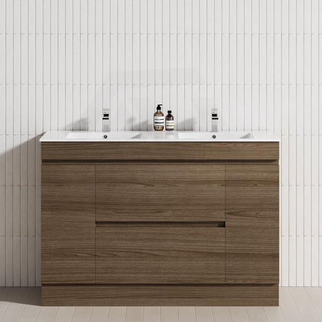 2-Door 2-Mid-Drawer 1200/1500/1800mm Freestanding Bathroom Vanity Kickboard Single/Double Multi-Colour Cabinet Only
