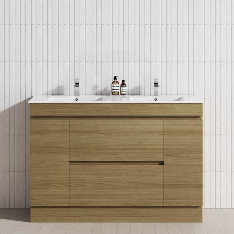 2-Door 2-Mid-Drawer 1200/1500/1800mm Freestanding Bathroom Vanity Kickboard Single/Double Multi-Colour Cabinet Only