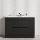 2-Door 2-Mid-Drawer 1200/1500/1800mm Freestanding Bathroom Vanity Kickboard Single/Double Multi-Colour Cabinet Only