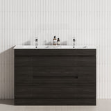 2-Door 2-Mid-Drawer 1200/1500/1800mm Freestanding Bathroom Vanity Kickboard Single/Double Multi-Colour Cabinet Only