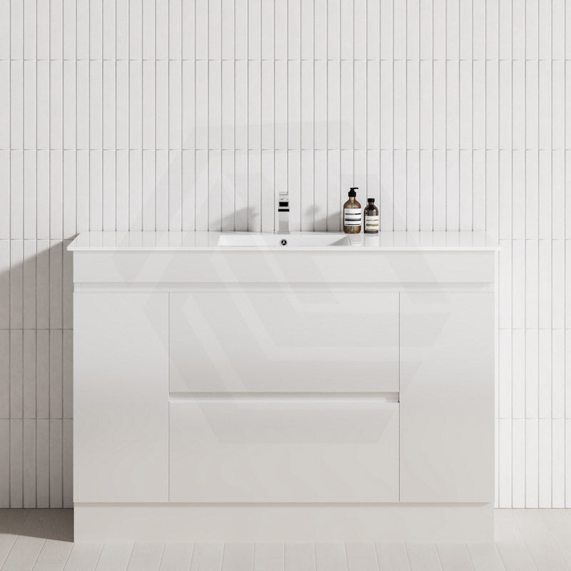2-Door 2-Mid-Drawer 1200/1500/1800mm Freestanding Bathroom Vanity Kickboard Single/Double Multi-Colour Cabinet Only