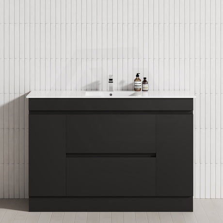 2-Door 2-Mid-Drawer 1200/1500/1800mm Freestanding Bathroom Vanity Kickboard Single/Double Multi-Colour Cabinet Only