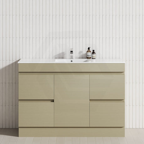 1-Door 4-Drawer 1200mm Freestanding Bathroom Vanity Kickboard Single Multi-Colour Cabinet Only