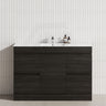 1-Door 4-Drawer 1200mm Freestanding Bathroom Vanity Kickboard Single Multi-Colour Cabinet Only