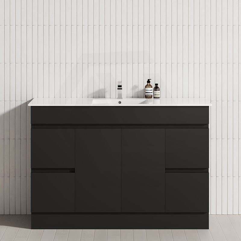 4-Drawer 2-Door 1200/1500/1800mm Freestanding Bathroom Vanity Kickboard Single/Double Multi-Colour Cabinet Only