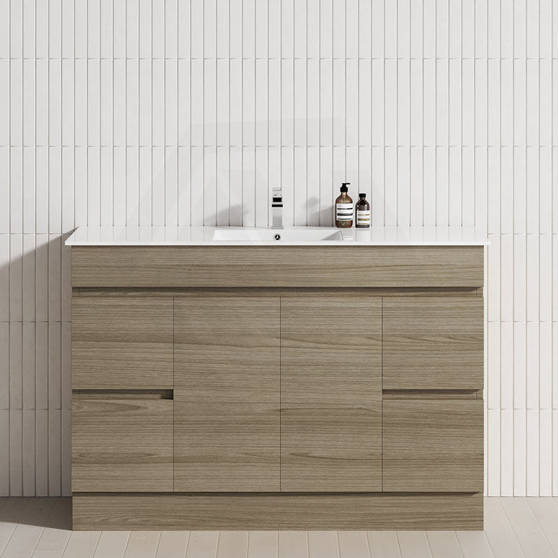 4-Drawer 2-Door 1200/1500/1800mm Freestanding Bathroom Vanity Kickboard Single/Double Multi-Colour Cabinet Only