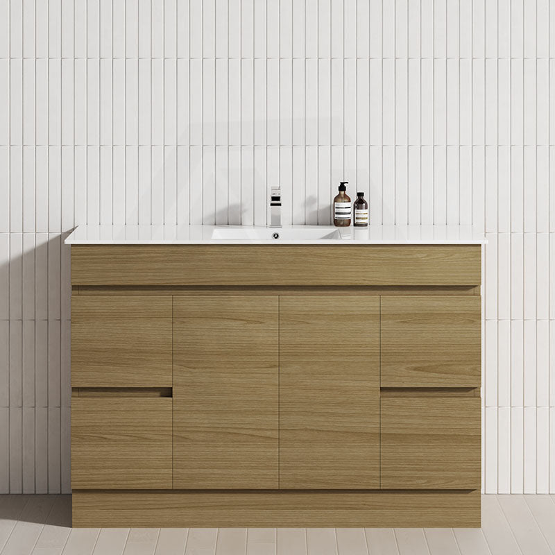 4-Drawer 2-Door 1200/1500/1800mm Freestanding Bathroom Vanity Kickboard Single/Double Multi-Colour Cabinet Only