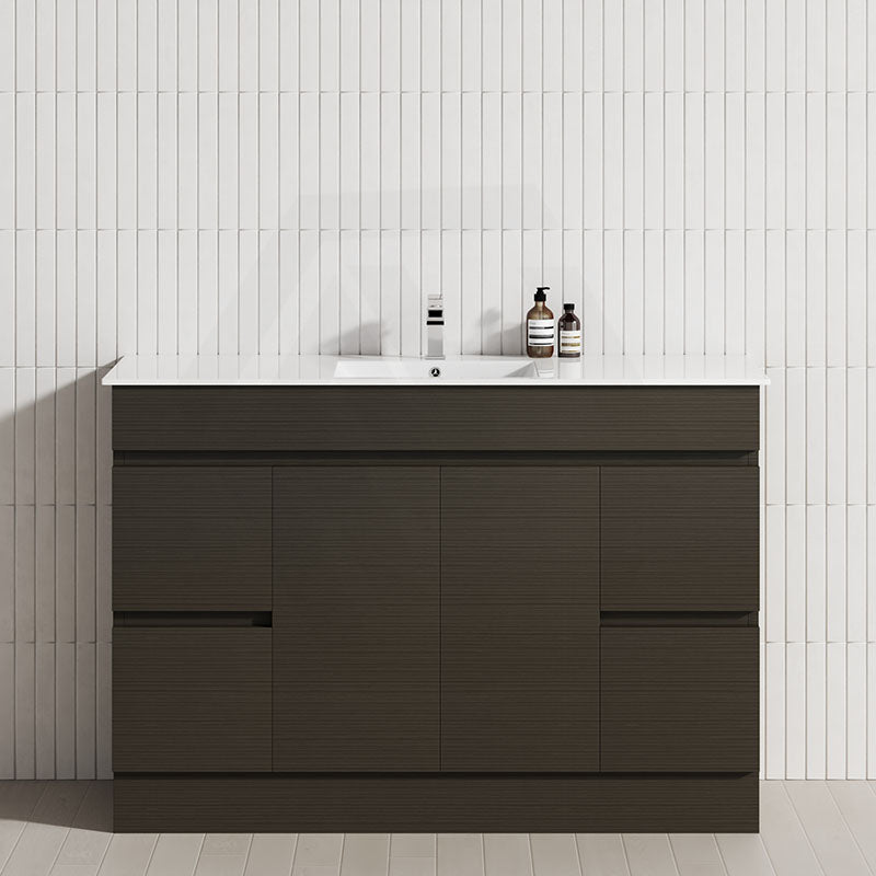4-Drawer 2-Door 1200/1500/1800mm Freestanding Bathroom Vanity Kickboard Single/Double Multi-Colour Cabinet Only