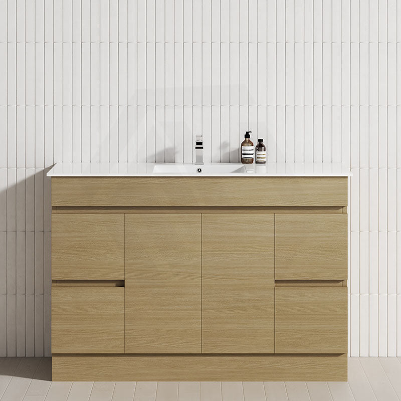 4-Drawer 2-Door 1200/1500/1800mm Freestanding Bathroom Vanity Kickboard Single/Double Multi-Colour Cabinet Only