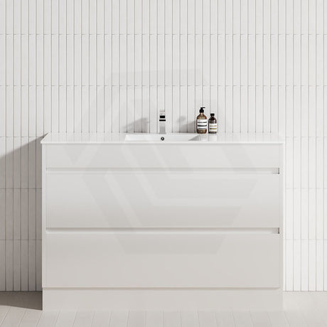2-Drawer 600/750/900/1200mm Freestanding Bathroom Vanity Kickboard Single Multi-Colour Cabinet Only