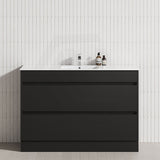 2-Drawer 600/750/900/1200mm Freestanding Bathroom Vanity Kickboard Single Multi-Colour Cabinet Only