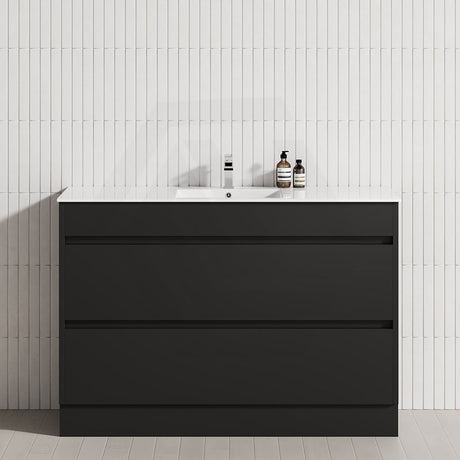 2-Drawer 600/750/900/1200mm Freestanding Bathroom Vanity Kickboard Single Multi-Colour Cabinet Only