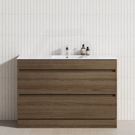 2-Drawer 600/750/900/1200mm Freestanding Bathroom Vanity Kickboard Single Multi-Colour Cabinet Only