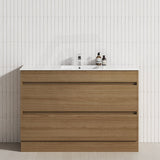 2-Drawer 600/750/900/1200mm Freestanding Bathroom Vanity Kickboard Single Multi-Colour Cabinet Only