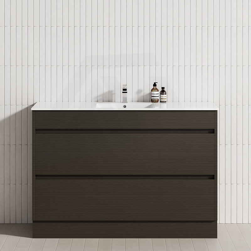 2-Drawer 600/750/900/1200mm Freestanding Bathroom Vanity Kickboard Single Multi-Colour Cabinet Only