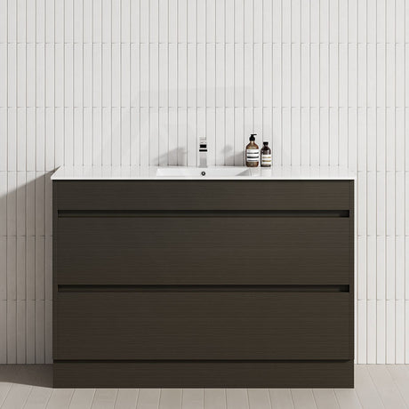 2-Drawer 600/750/900/1200mm Freestanding Bathroom Vanity Kickboard Single Multi-Colour Cabinet Only