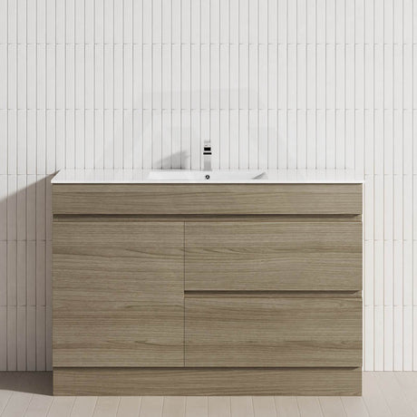 2-Drawer 1-Door 750/900/1200mm Freestanding Bathroom Vanity Kickboard Single Multi-Colour Cabinet Only