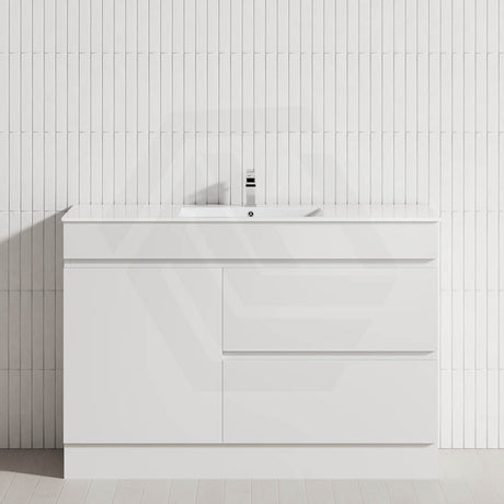2-Drawer 1-Door 750/900/1200mm Freestanding Bathroom Vanity Kickboard Single Multi-Colour Cabinet Only