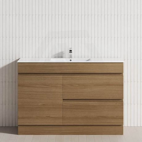 2-Drawer 1-Door 750/900/1200mm Freestanding Bathroom Vanity Kickboard Single Multi-Colour Cabinet Only