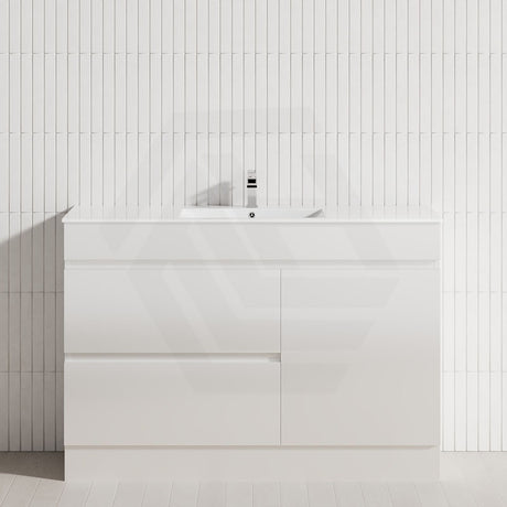 2-Drawer 1-Door 750/900/1200mm Freestanding Bathroom Vanity Kickboard Single Multi-Colour Cabinet Only