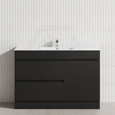 2-Drawer 1-Door 750/900/1200mm Freestanding Bathroom Vanity Kickboard Single Multi-Colour Cabinet Only