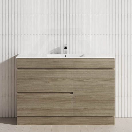 2-Drawer 1-Door 750/900/1200mm Freestanding Bathroom Vanity Kickboard Single Multi-Colour Cabinet Only