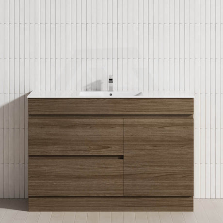 2-Drawer 1-Door 750/900/1200mm Freestanding Bathroom Vanity Kickboard Single Multi-Colour Cabinet Only