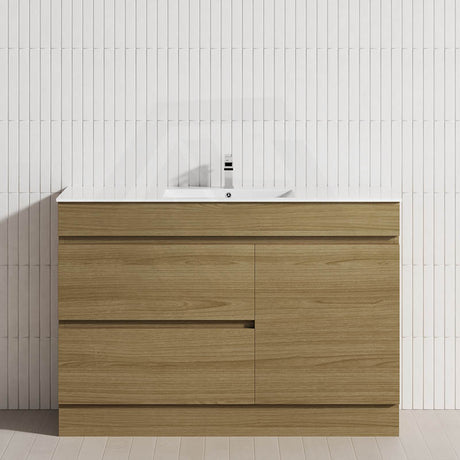 2-Drawer 1-Door 750/900/1200mm Freestanding Bathroom Vanity Kickboard Single Multi-Colour Cabinet Only