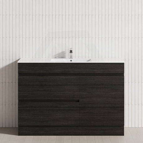 2-Drawer 1-Door 750/900/1200mm Freestanding Bathroom Vanity Kickboard Single Multi-Colour Cabinet Only
