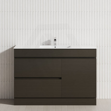 2-Drawer 1-Door 750/900/1200mm Freestanding Bathroom Vanity Kickboard Single Multi-Colour Cabinet Only