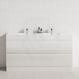 4-Drawer 1200/1500/1800mm Freestanding Bathroom Vanity Kickboard Single/Double Multi-Colour Cabinet Only