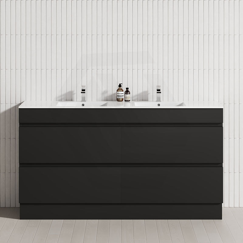 4-Drawer 1200/1500/1800mm Freestanding Bathroom Vanity Kickboard Single/Double Multi-Colour Cabinet Only