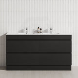 4-Drawer 1200/1500/1800mm Freestanding Bathroom Vanity Kickboard Single/Double Multi-Colour Cabinet Only