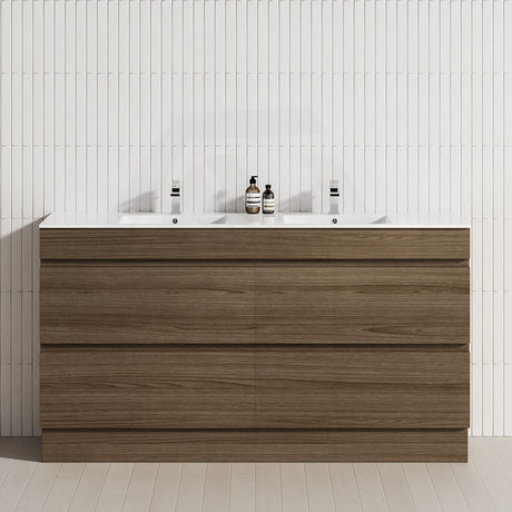4-Drawer 1200/1500/1800mm Freestanding Bathroom Vanity Kickboard Single/Double Multi-Colour Cabinet Only