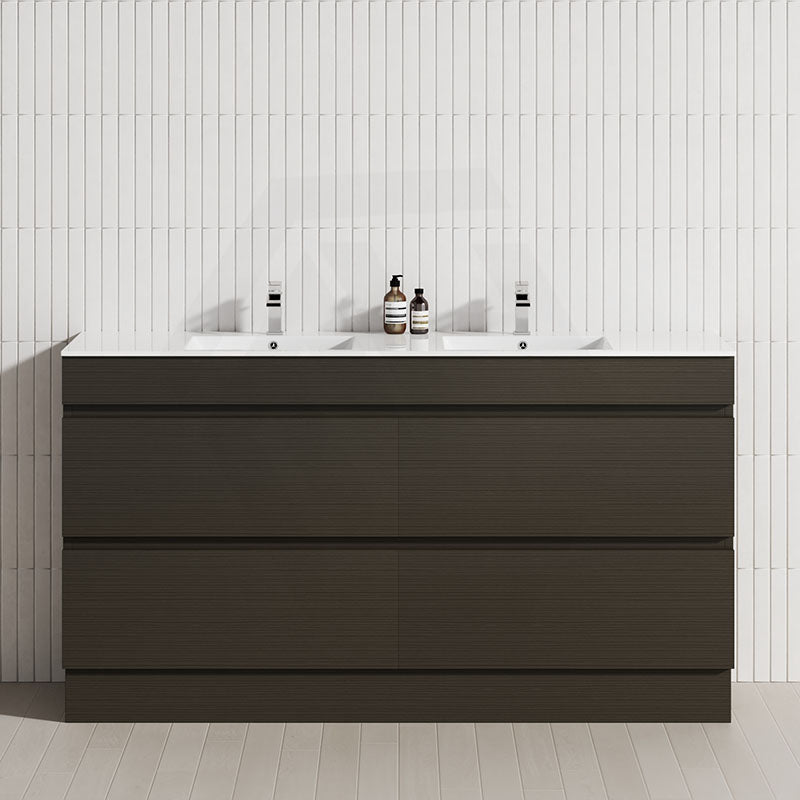 4-Drawer 1200/1500/1800mm Freestanding Bathroom Vanity Kickboard Single/Double Multi-Colour Cabinet Only