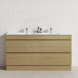4-Drawer 1200/1500/1800mm Freestanding Bathroom Vanity Kickboard Single/Double Multi-Colour Cabinet Only