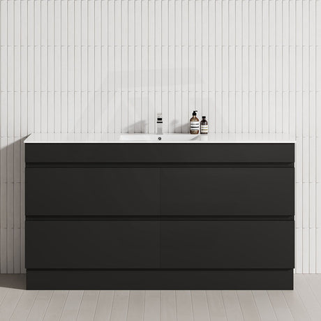 4-Drawer 1200/1500/1800mm Freestanding Bathroom Vanity Kickboard Single/Double Multi-Colour Cabinet Only
