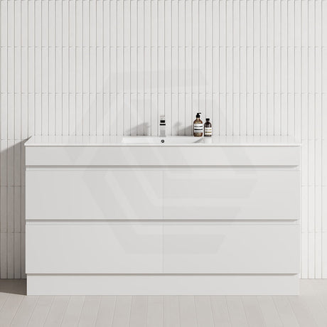4-Drawer 1200/1500/1800mm Freestanding Bathroom Vanity Kickboard Single/Double Multi-Colour Cabinet Only