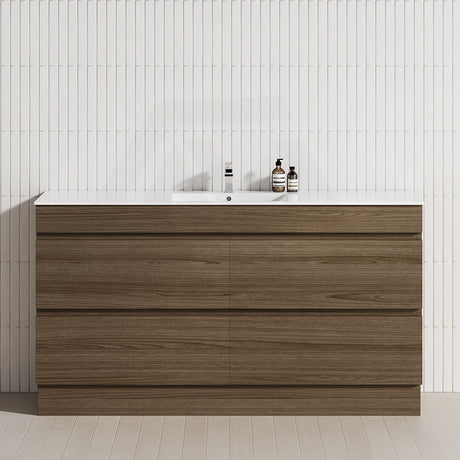 4-Drawer 1200/1500/1800mm Freestanding Bathroom Vanity Kickboard Single/Double Multi-Colour Cabinet Only