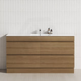 4-Drawer 1200/1500/1800mm Freestanding Bathroom Vanity Kickboard Single/Double Multi-Colour Cabinet Only