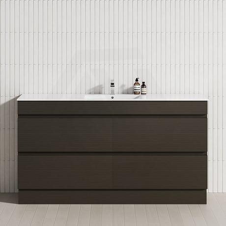 4-Drawer 1200/1500/1800mm Freestanding Bathroom Vanity Kickboard Single/Double Multi-Colour Cabinet Only