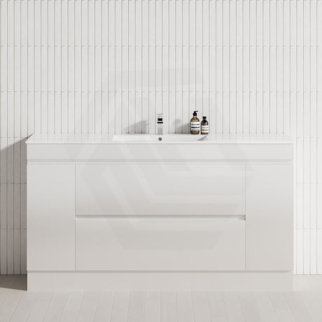 2-Door 2-Mid-Drawer 1200/1500/1800mm Freestanding Bathroom Vanity Kickboard Single/Double Multi-Colour Cabinet Only