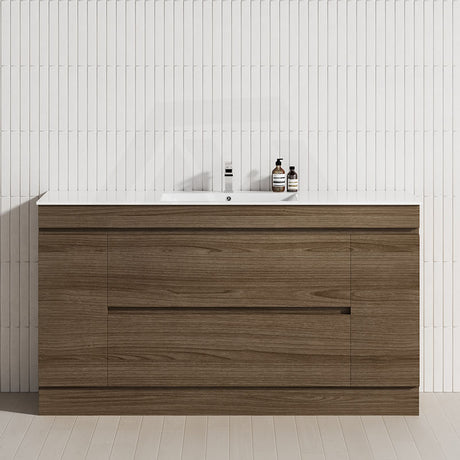 2-Door 2-Mid-Drawer 1200/1500/1800mm Freestanding Bathroom Vanity Kickboard Single/Double Multi-Colour Cabinet Only