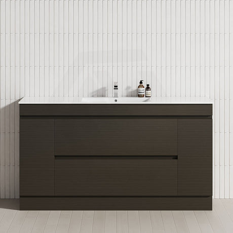 2-Door 2-Mid-Drawer 1200/1500/1800mm Freestanding Bathroom Vanity Kickboard Single/Double Multi-Colour Cabinet Only