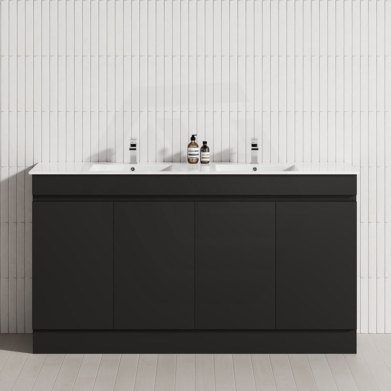 4-Door 1500/1800mm Freestanding Bathroom Vanity Kickboard Double Multi-Colour Cabinet Only