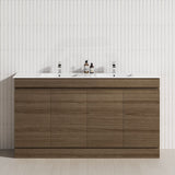 4-Door 1500/1800mm Freestanding Bathroom Vanity Kickboard Double Multi-Colour Cabinet Only