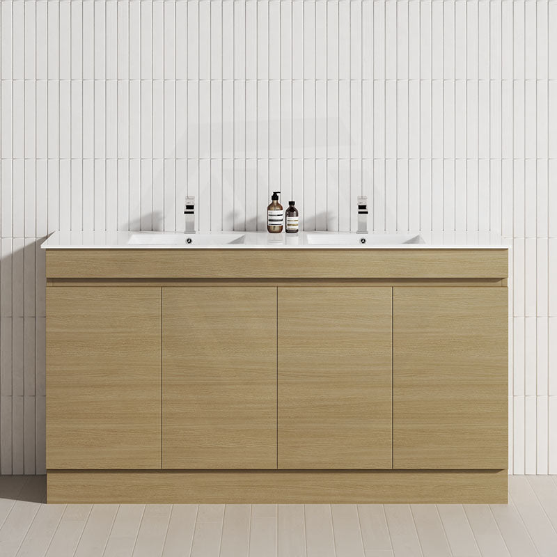 4-Door 1500/1800mm Freestanding Bathroom Vanity Kickboard Double Multi-Colour Cabinet Only