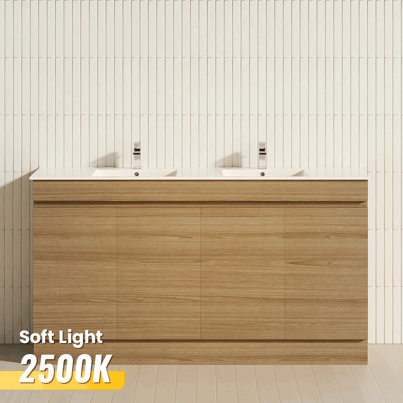 4-Door 1500/1800mm Freestanding Bathroom Vanity Kickboard Double Multi-Colour